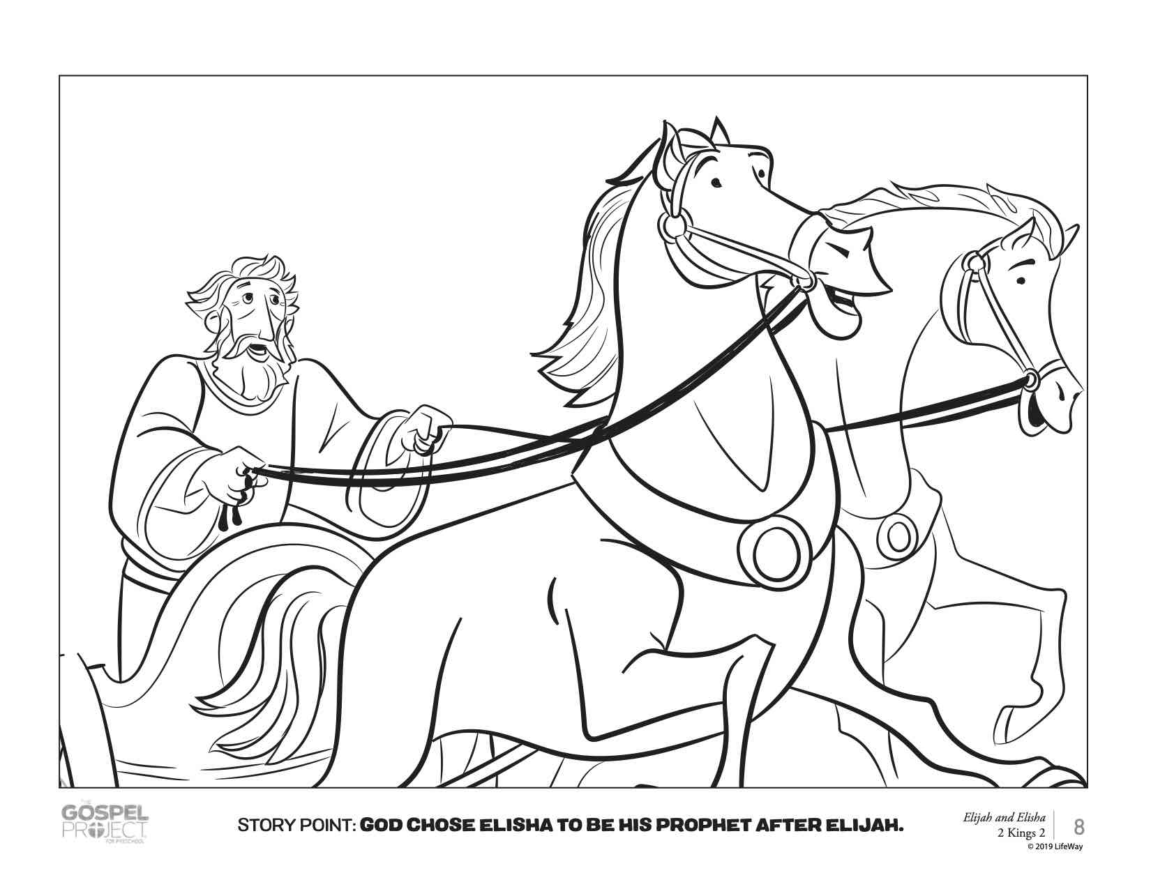 elisha coloring pages