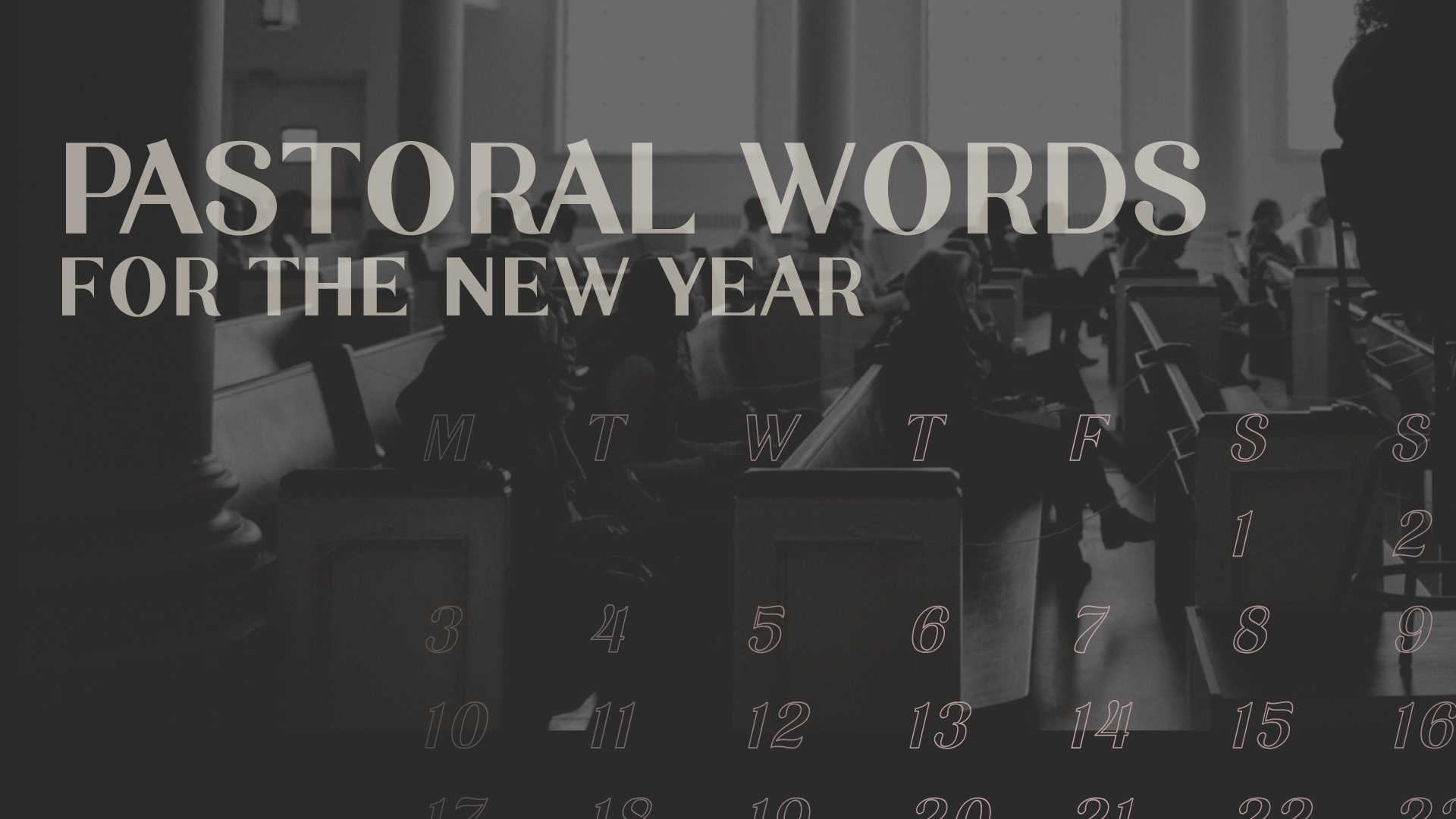 Pastoral Words for the New Year